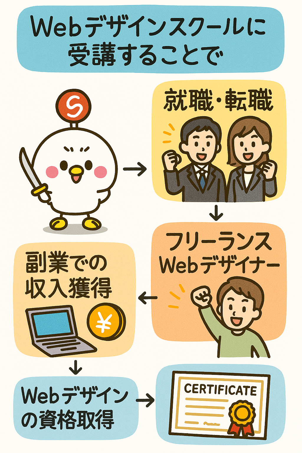 Webデザインスクールで実現できること