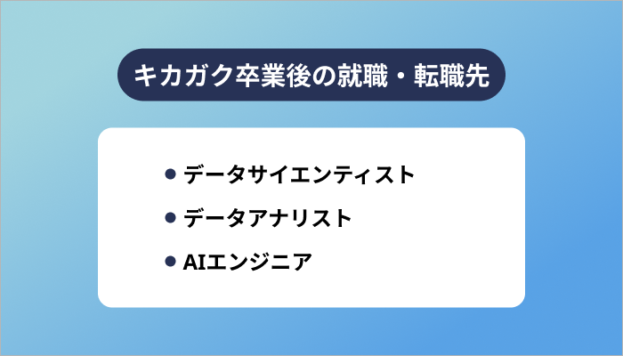 キカガク卒業後の就職・転職先