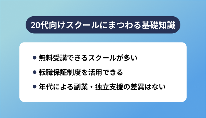 20代向けプログラミングスクールにまつわる基礎知識