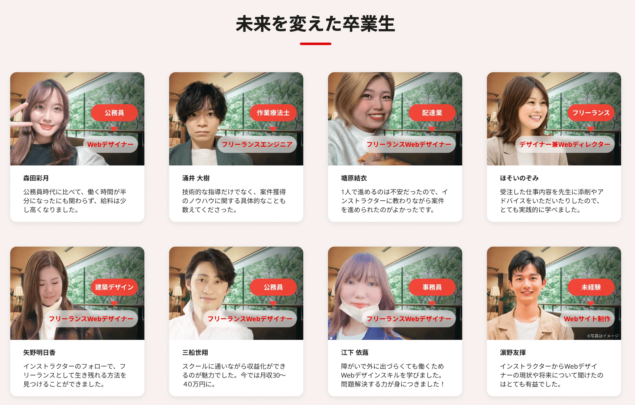 侍エンジニアでWebデザイナーへの転身を果たした卒業生