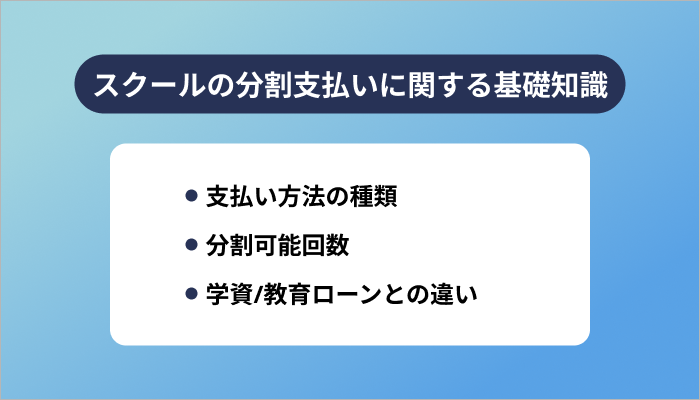 プログラミングスクールの分割支払いに関する基礎知識