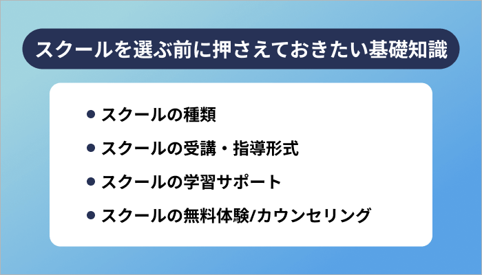 プログラミングスクールを選ぶ前に押さえておきたい基礎知識