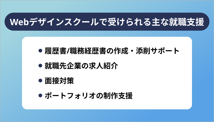 Webデザインスクールでどんな就業支援が受けられるのか