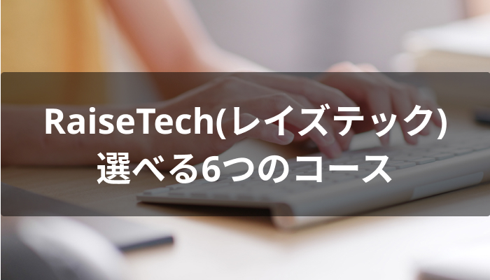 RaiseTech(レイズテック)で選べる6つのコース