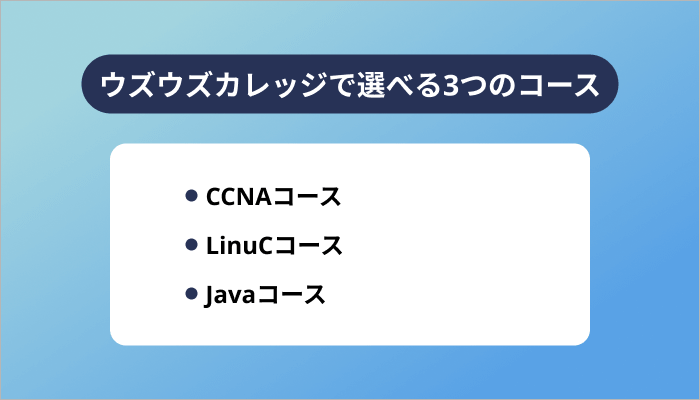 ウズウズカレッジで選べる3つのコース