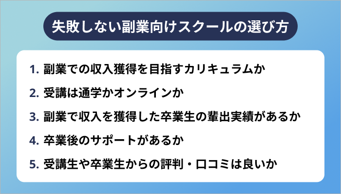 失敗しない副業向けプログラミングスクールの選び方