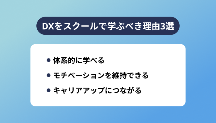 DXをスクールで学ぶべき理由3選