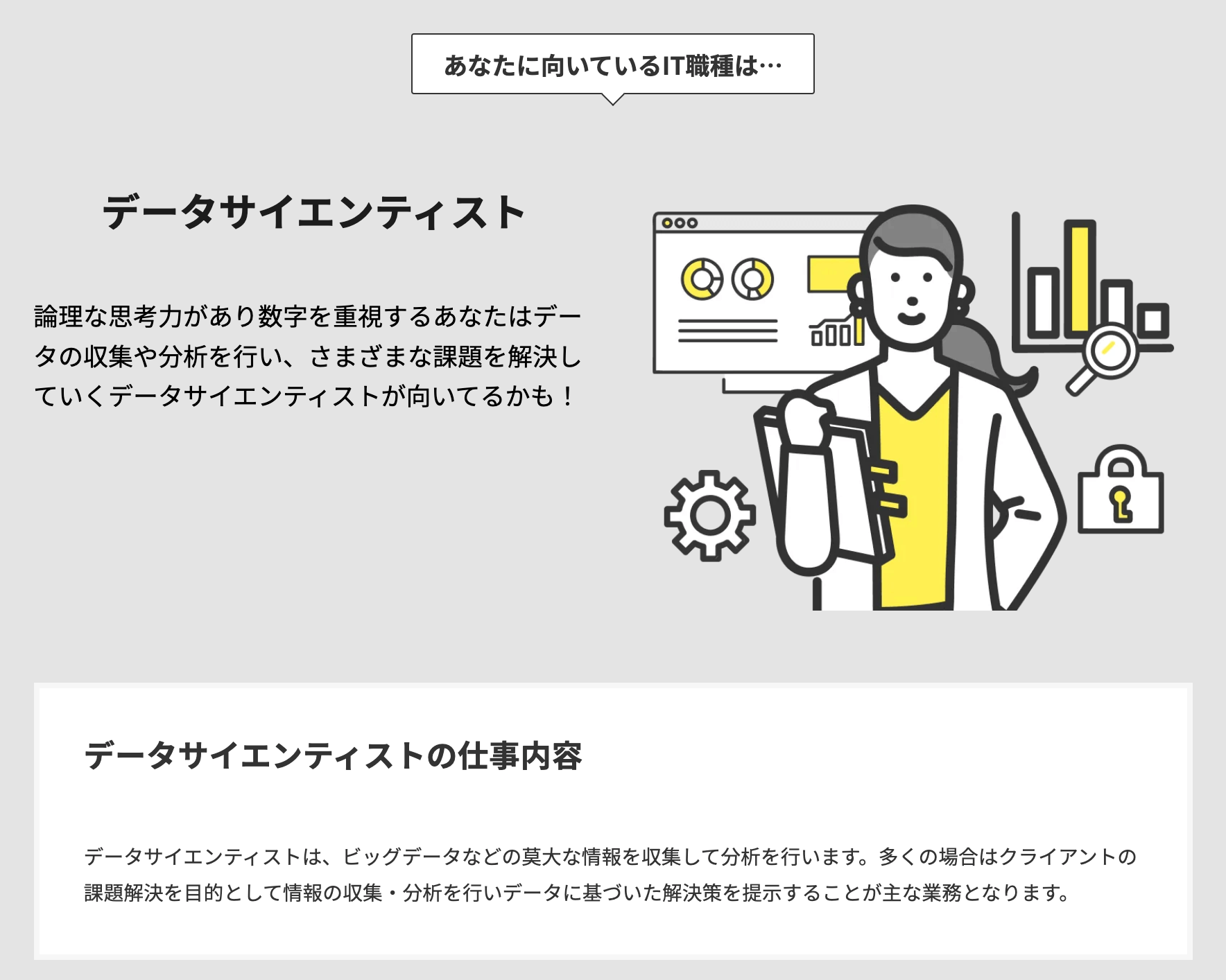 ITキャリア診断の結果例