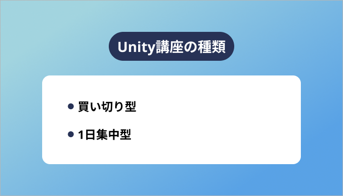 Unity講座の種類