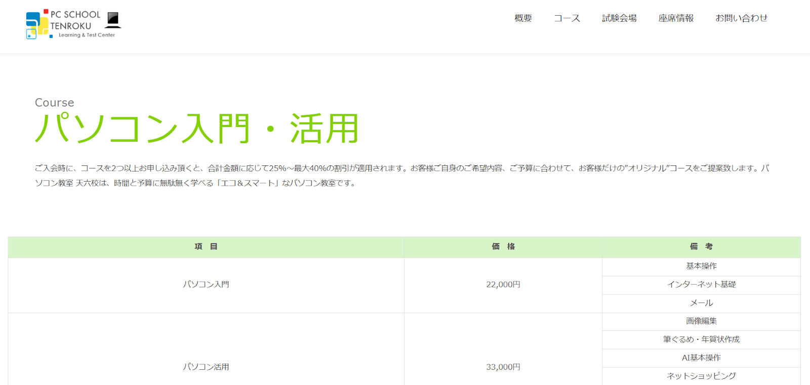 大阪パソコン教室天六校